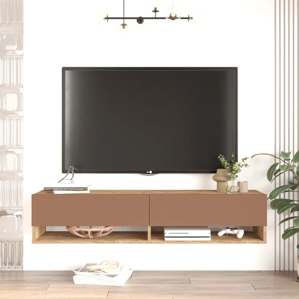 Meuble TV Aven 140cm AVE11-AK Pin-Tuile